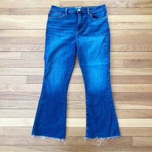 Frame Blue Raw Hem Le Crop Mini Bootcut Classic Denim Jeans 30
